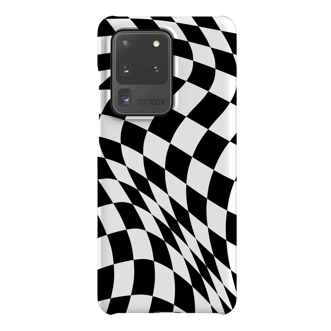 Wavy Check Noir Matte Case Matte Phone Cases Samsung Galaxy S20 Ultra / Snap by The Dairy - The Dairy