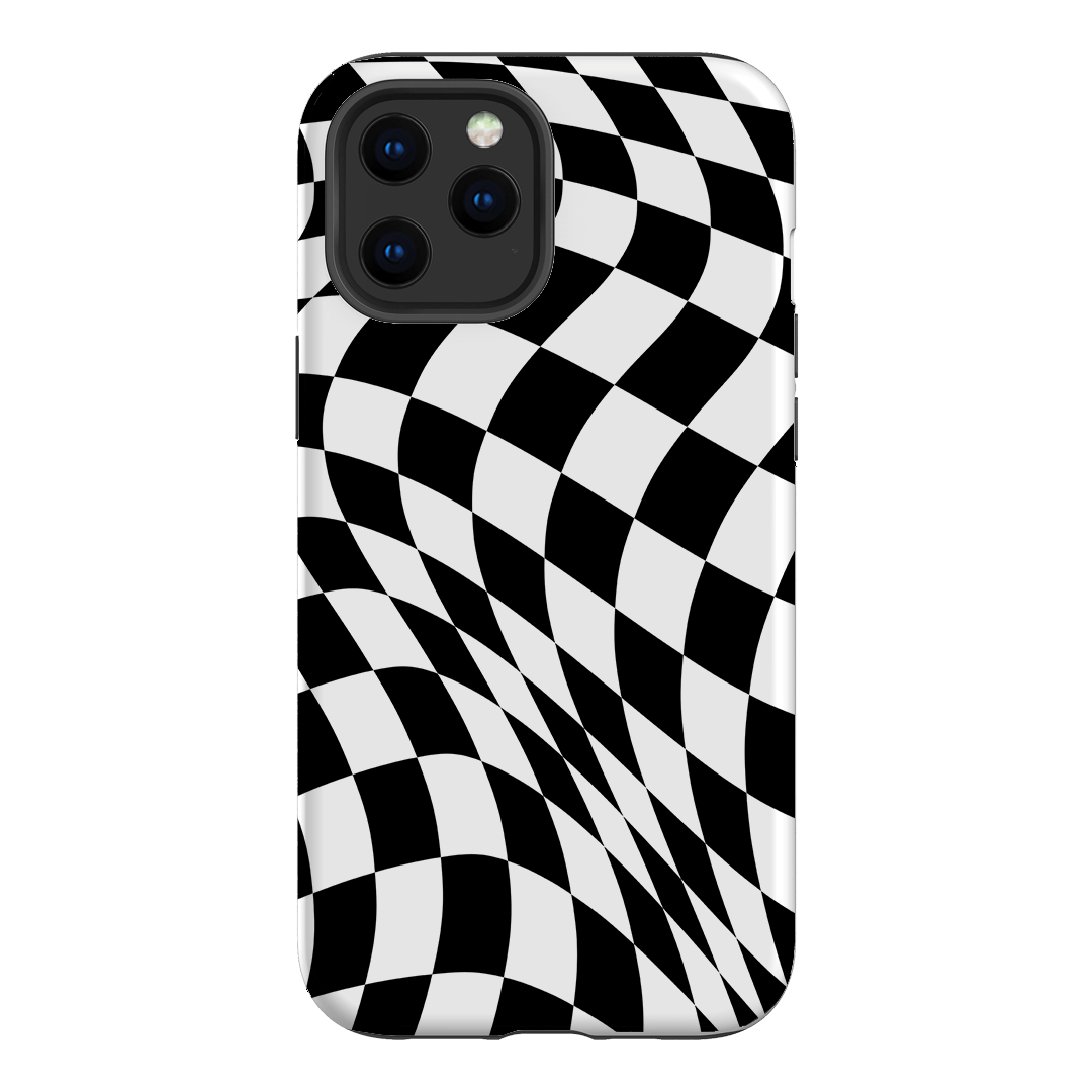 Wavy Check Noir Matte Case Matte Phone Cases iPhone 12 Pro / Armoured by The Dairy - The Dairy