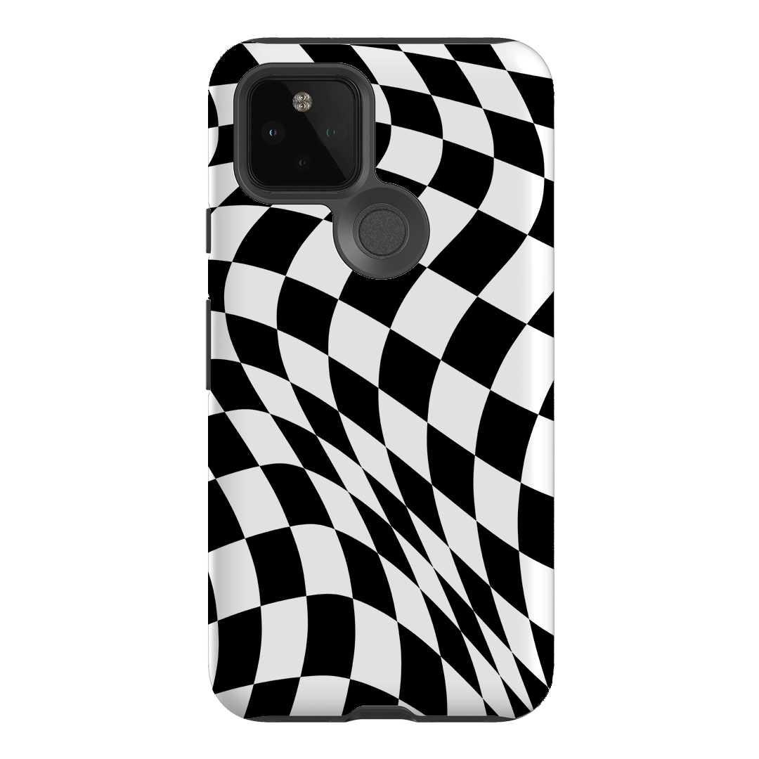Wavy Check Noir Matte Case Matte Phone Cases Google Pixel 5 / Armoured by The Dairy - The Dairy