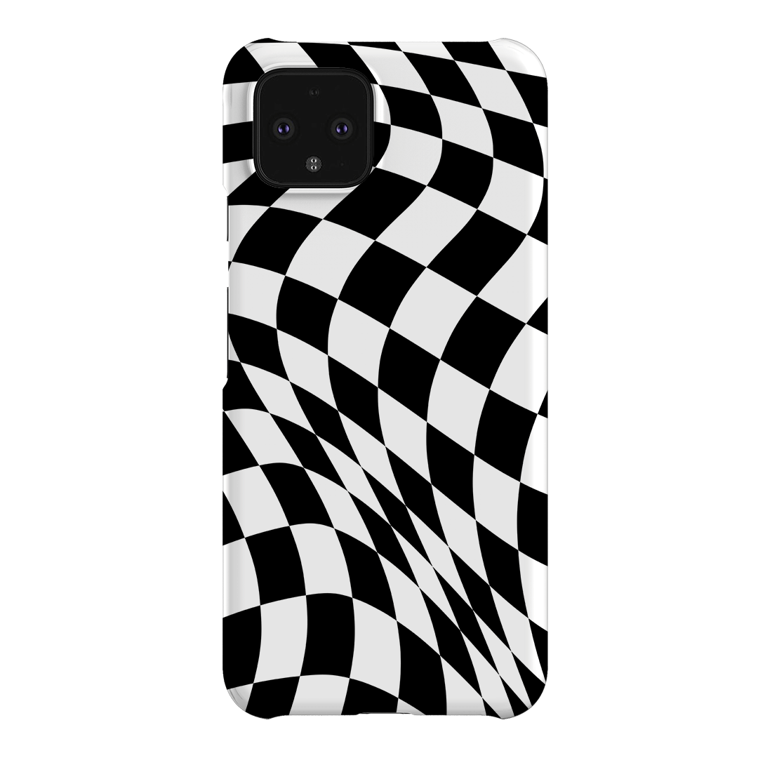 Wavy Check Noir Matte Case Matte Phone Cases Google Pixel 4 / Snap by The Dairy - The Dairy