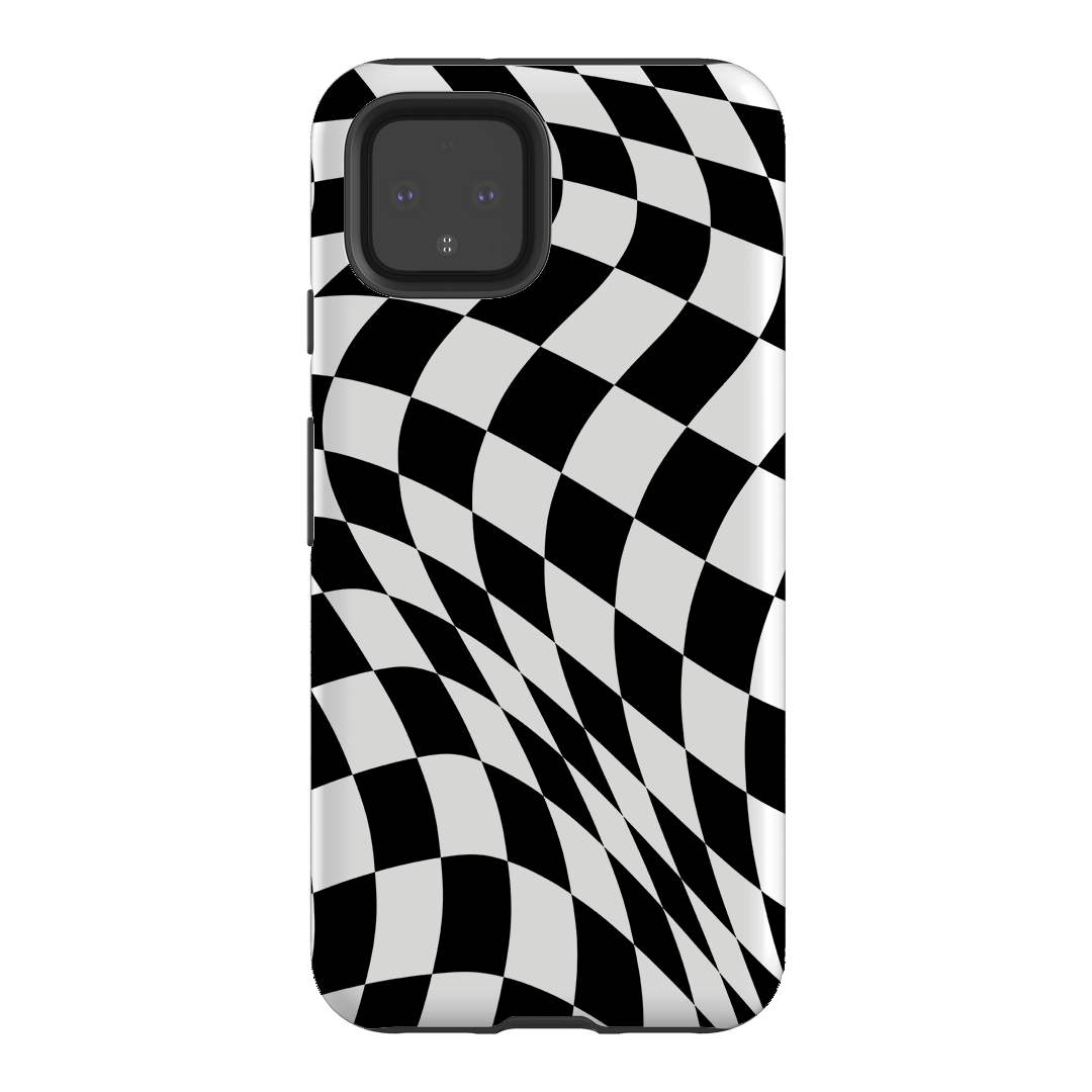 Wavy Check Noir Matte Case Matte Phone Cases Google Pixel 4 / Armoured by The Dairy - The Dairy