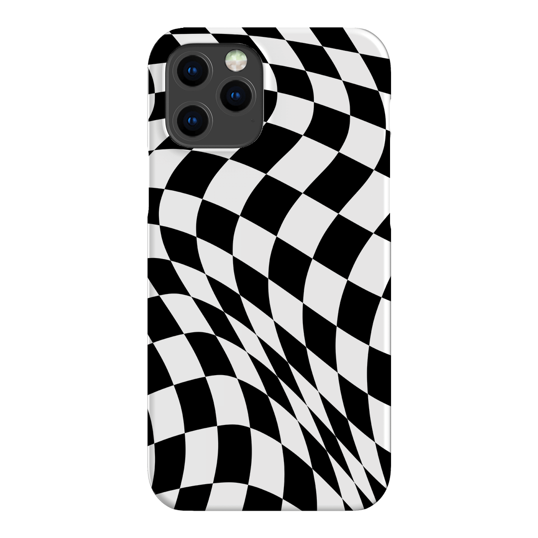 Wavy Check Noir Matte Case Matte Phone Cases iPhone 12 Pro Max / Snap by The Dairy - The Dairy