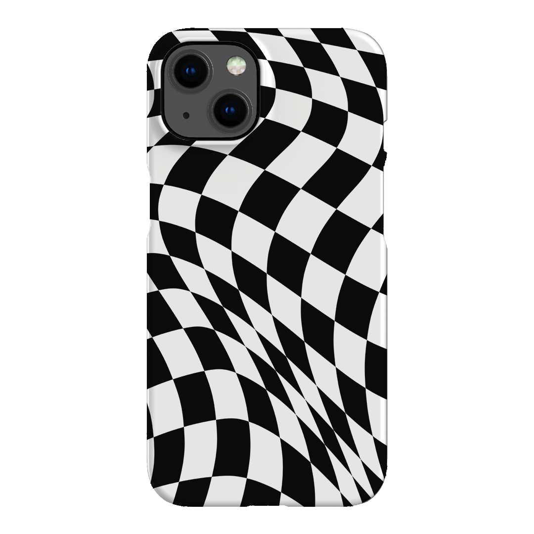 Wavy Check Noir Matte Case Matte Phone Cases iPhone 13 / Snap by The Dairy - The Dairy