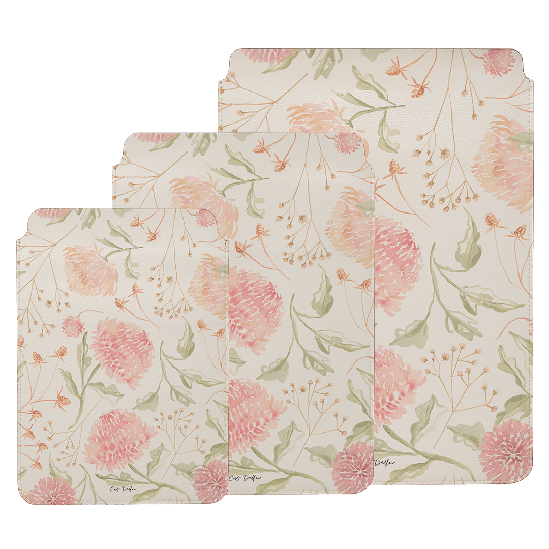 Wild Floral Laptop & iPad Sleeve Laptop & Tablet Sleeve by Cass Deller - The Dairy