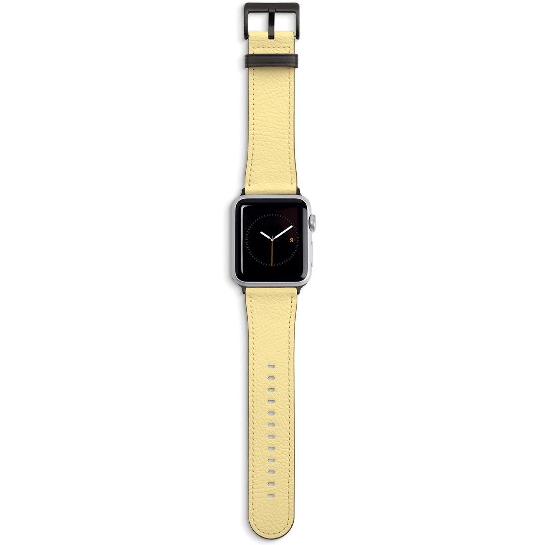 Yellow Apple Watch Band Watch Strap 42/44 MM Black by The Dairy - The Dairy