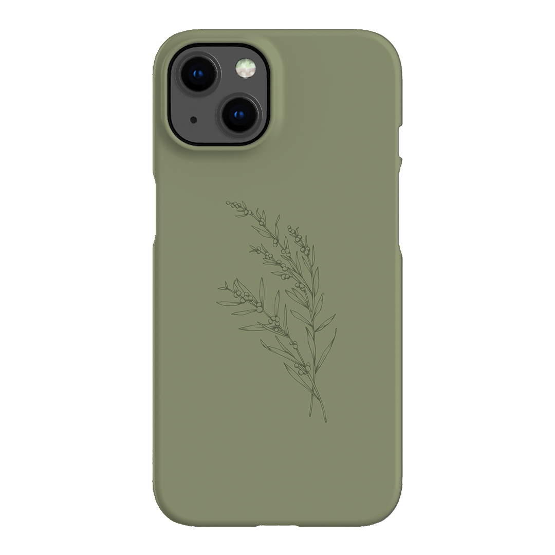 Khaki Wattle Printed Phone Cases iPhone 13 / Snap by Typoflora - The Dairy