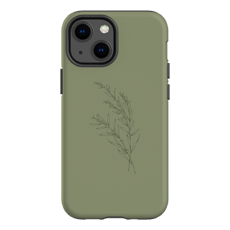 Khaki Wattle Printed Phone Cases iPhone 13 Mini / Armoured by Typoflora - The Dairy