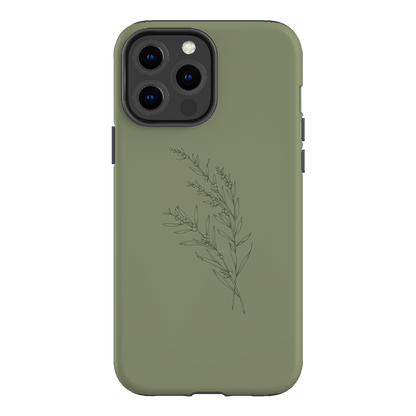 Khaki Wattle Printed Phone Cases iPhone 13 Pro Max / Armoured by Typoflora - The Dairy