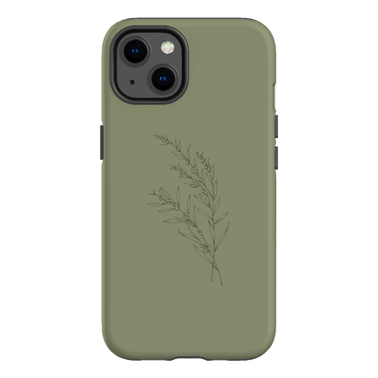 Khaki Wattle Printed Phone Cases iPhone 13 / Armoured by Typoflora - The Dairy