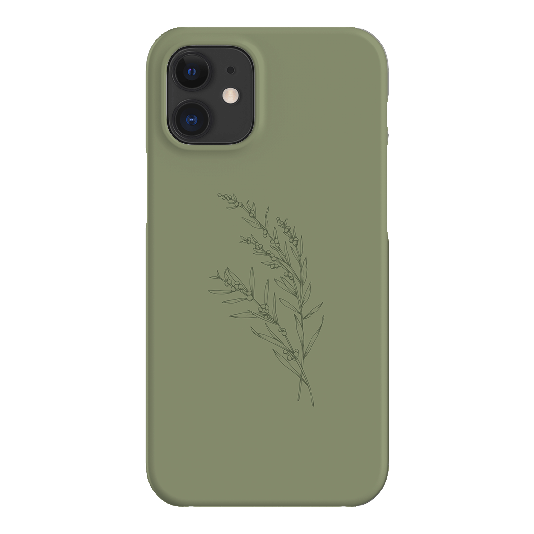 Khaki Wattle Printed Phone Cases iPhone 12 / Snap by Typoflora - The Dairy