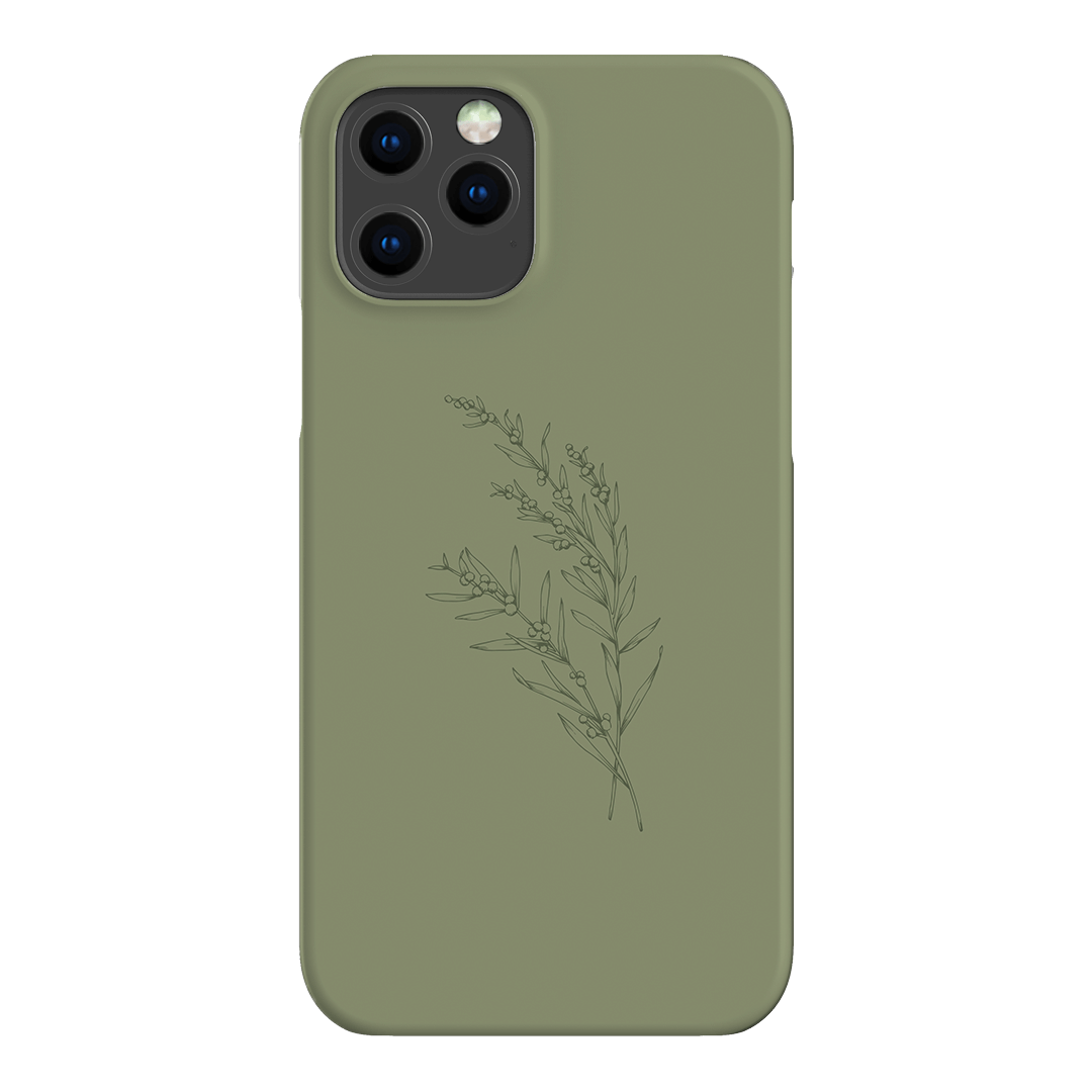 Khaki Wattle Printed Phone Cases iPhone 12 Pro / Snap by Typoflora - The Dairy