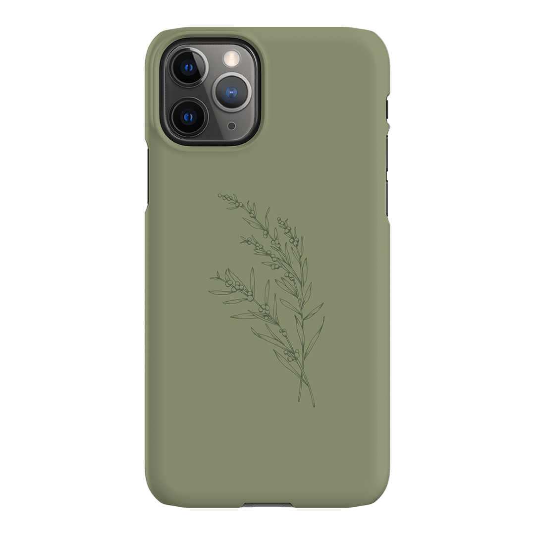 Khaki Wattle Printed Phone Cases iPhone 11 Pro / Snap by Typoflora - The Dairy