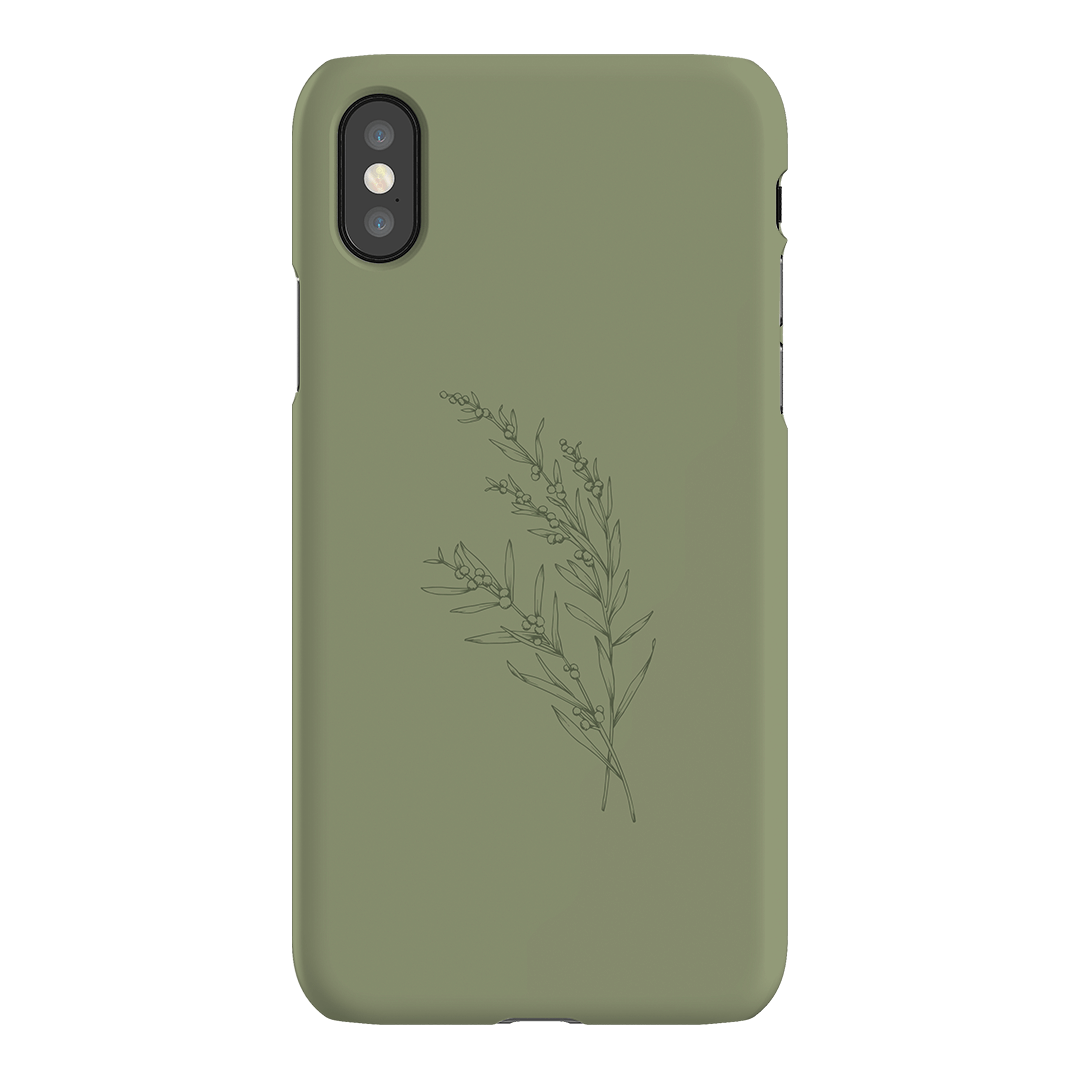 Khaki Wattle Printed Phone Cases iPhone XS / Snap by Typoflora - The Dairy
