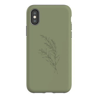 Khaki Wattle Printed Phone Cases iPhone XS / Armoured by Typoflora - The Dairy