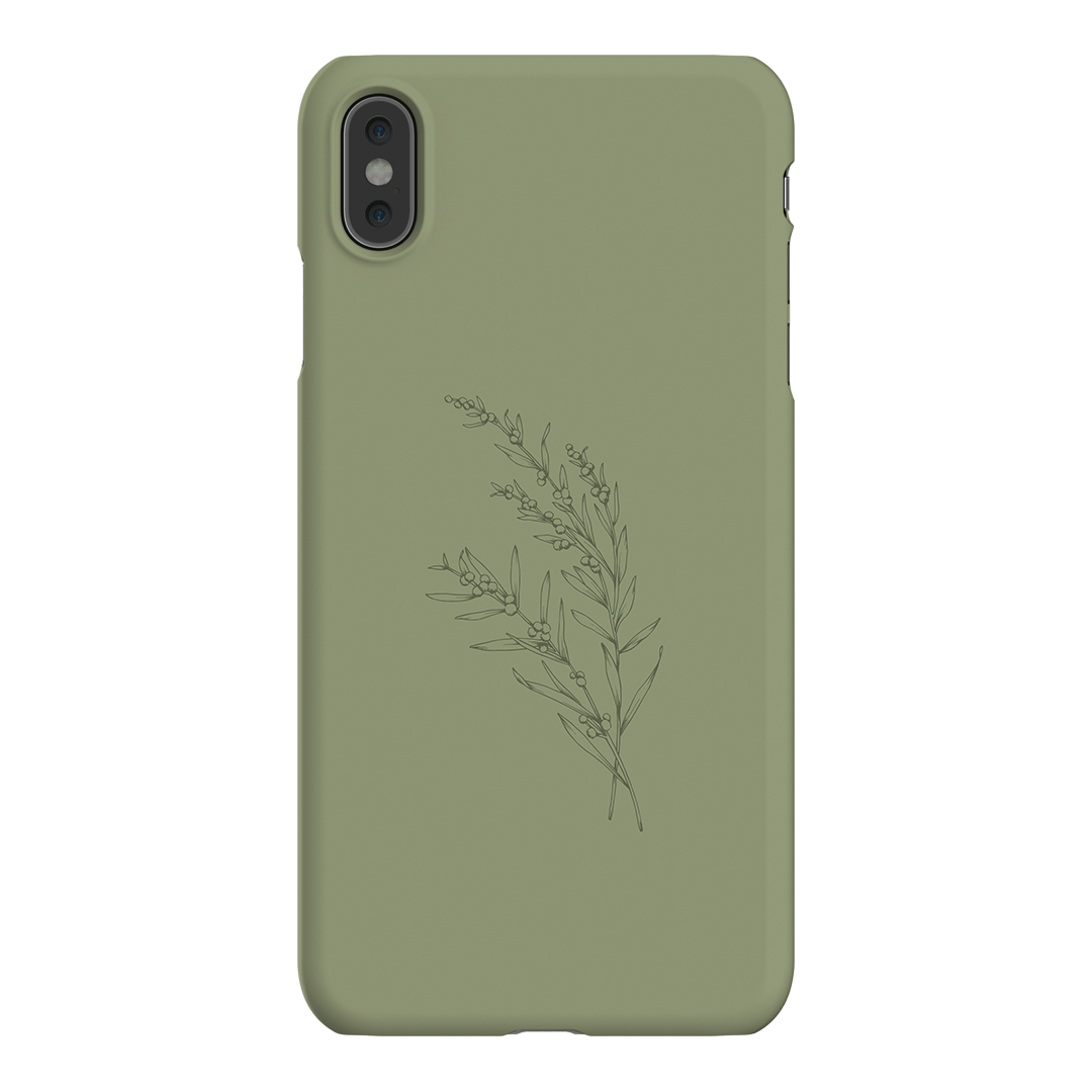 Khaki Wattle Printed Phone Cases iPhone XS Max / Snap by Typoflora - The Dairy