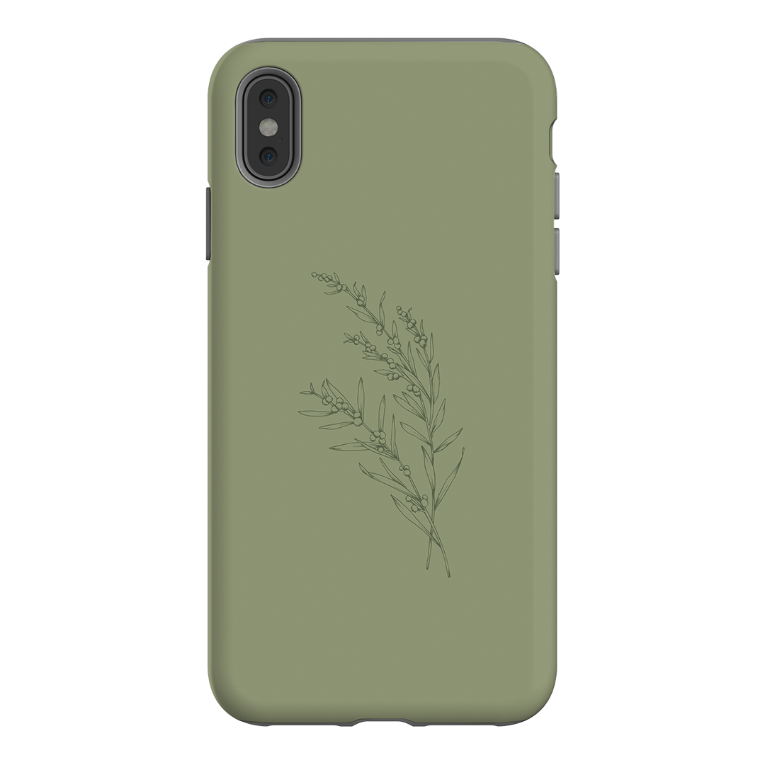 Khaki Wattle Printed Phone Cases iPhone XS Max / Armoured by Typoflora - The Dairy