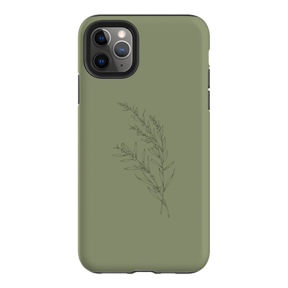 Khaki Wattle Printed Phone Cases iPhone 11 Pro Max / Armoured by Typoflora - The Dairy
