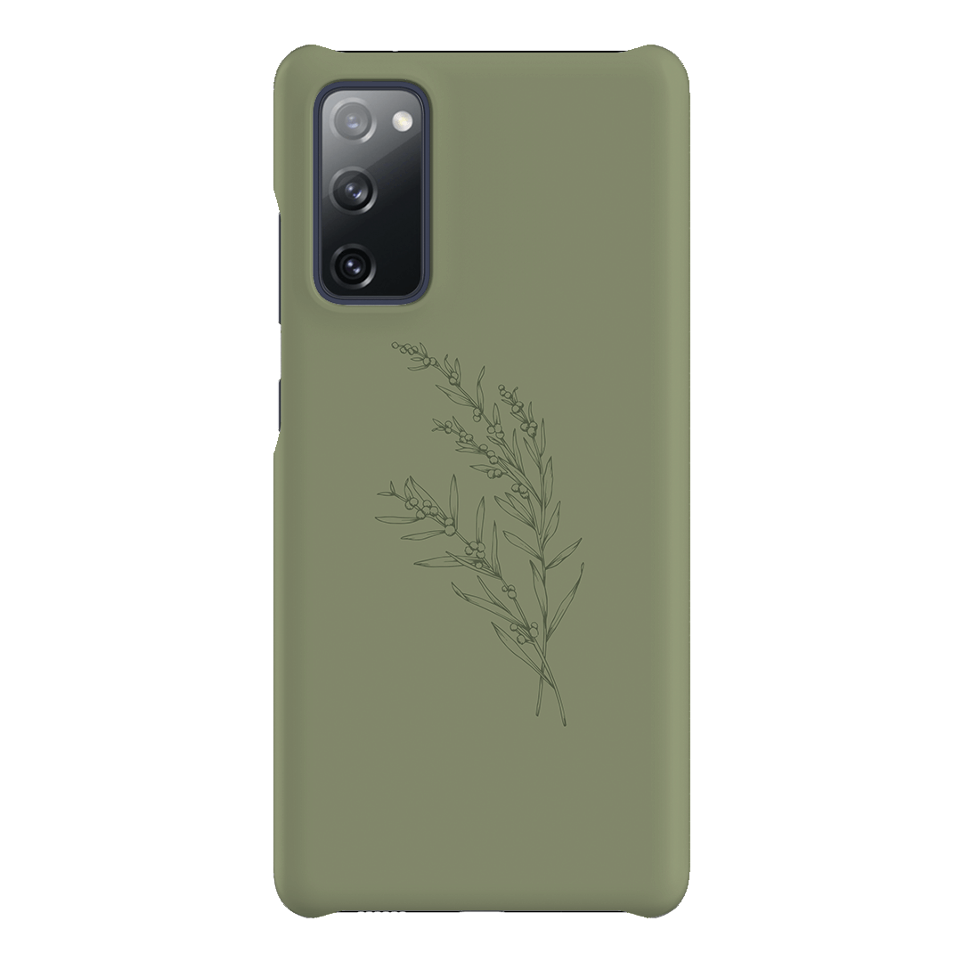 Khaki Wattle Printed Phone Cases Samsung Galaxy S20 FE / Snap by Typoflora - The Dairy