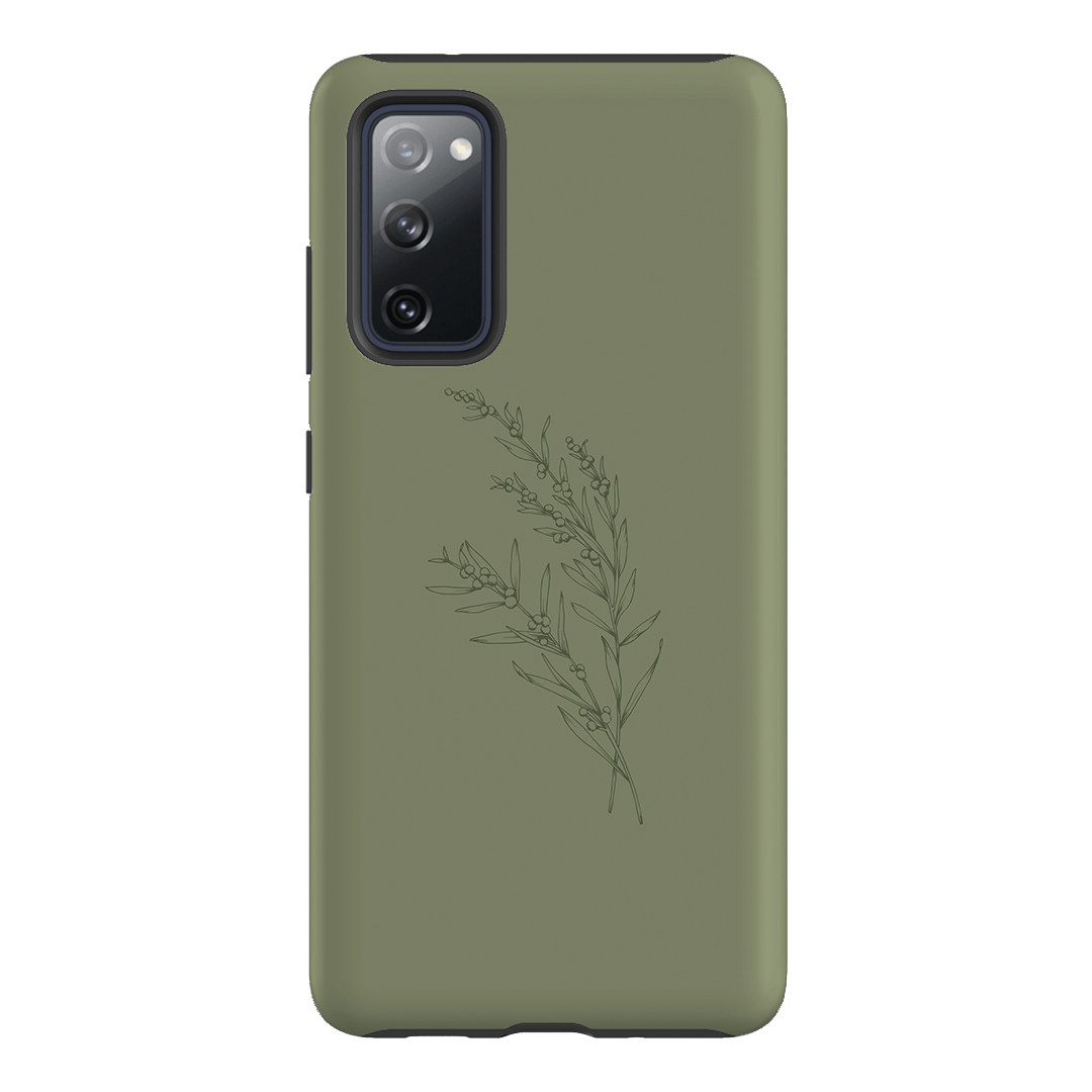 Khaki Wattle Printed Phone Cases Samsung Galaxy S20 FE / Armoured by Typoflora - The Dairy