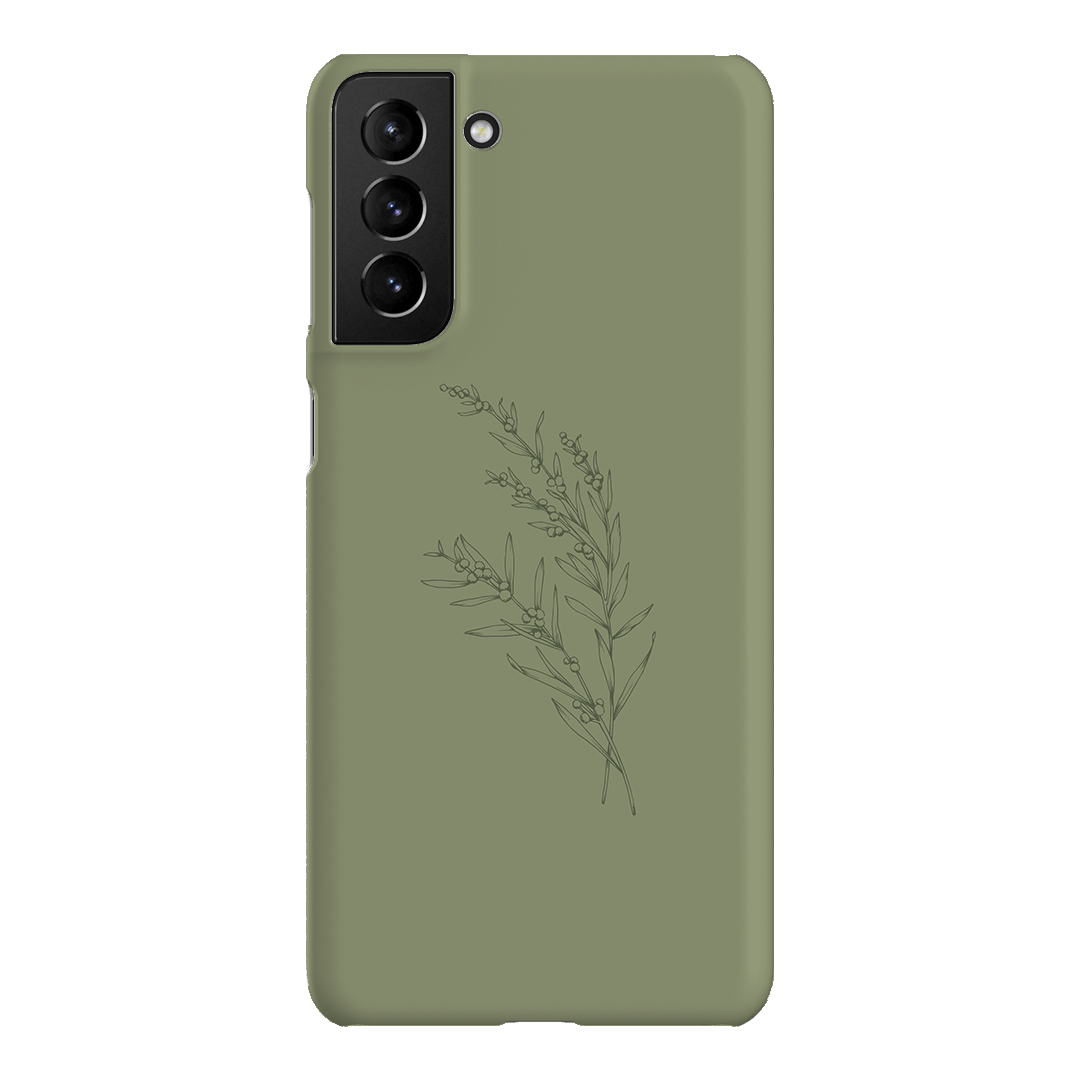 Khaki Wattle Printed Phone Cases Samsung Galaxy S21 Plus / Snap by Typoflora - The Dairy