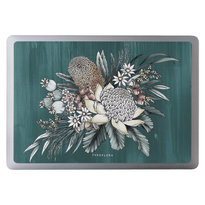 Teal Native Laptop Skin Laptop Skin by Typoflora - The Dairy