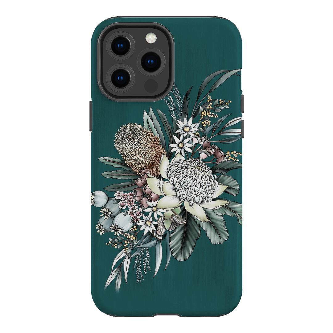 Teal Native Printed Phone Cases iPhone 13 Pro Max / Armoured by Typoflora - The Dairy