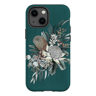Teal Native Printed Phone Cases iPhone 13 Mini / Armoured by Typoflora - The Dairy