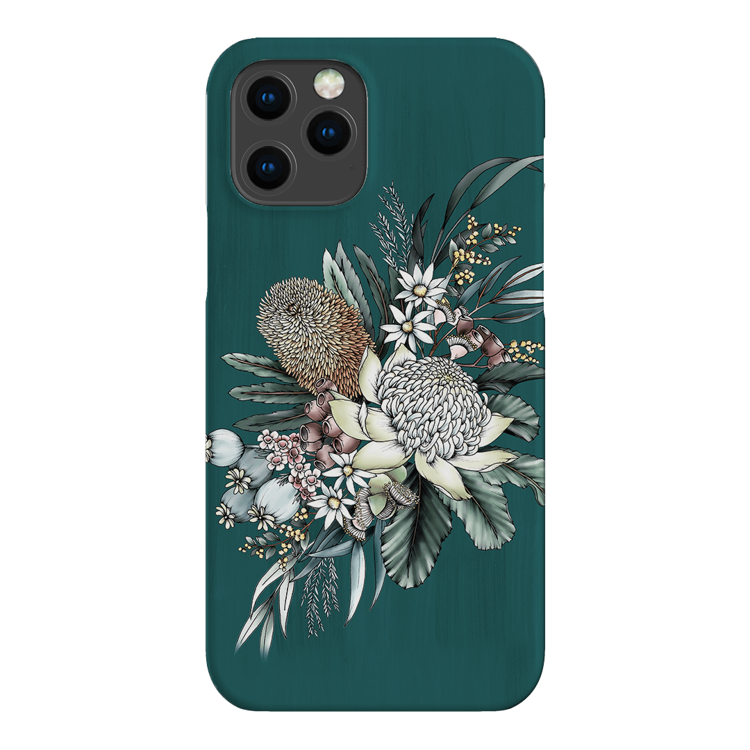 Teal Native Printed Phone Cases iPhone 12 Pro / Snap by Typoflora - The Dairy