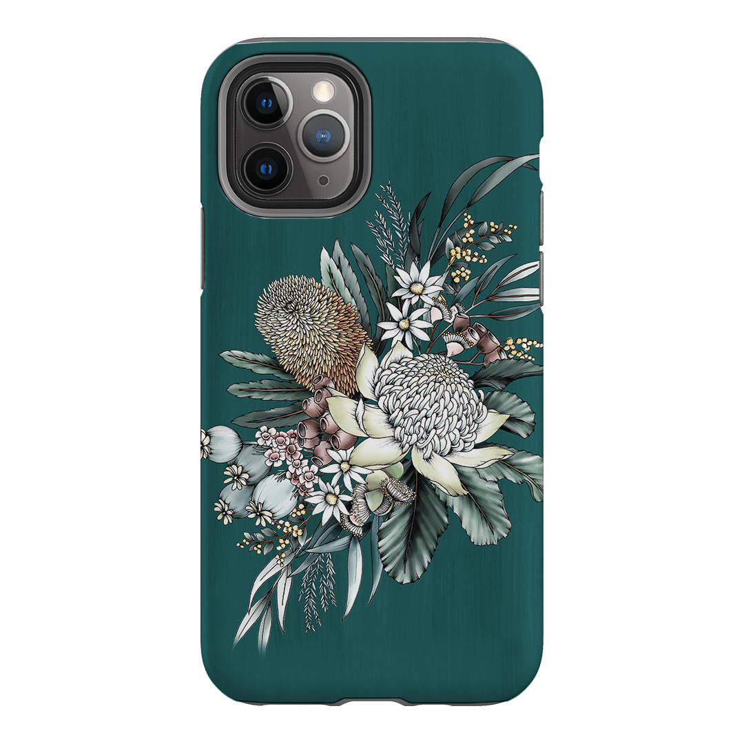 Teal Native Printed Phone Cases iPhone 11 Pro / Armoured by Typoflora - The Dairy
