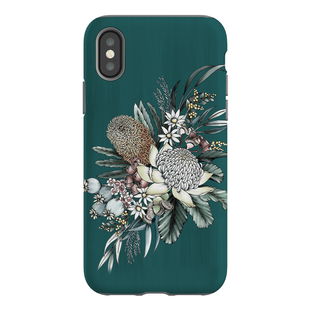 Teal Native Printed Phone Cases iPhone XS / Armoured by Typoflora - The Dairy