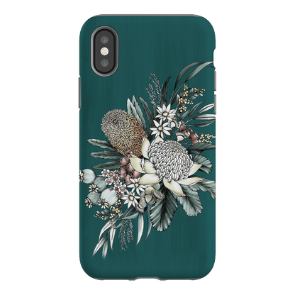 Teal Native Printed Phone Cases iPhone XS / Armoured by Typoflora - The Dairy