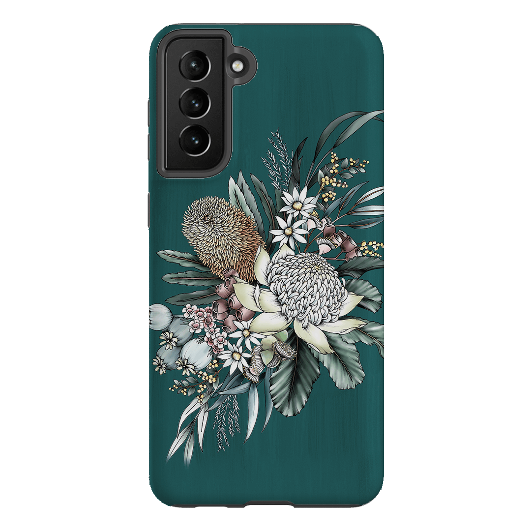 Teal Native Printed Phone Cases Samsung Galaxy S21 Plus / Armoured by Typoflora - The Dairy
