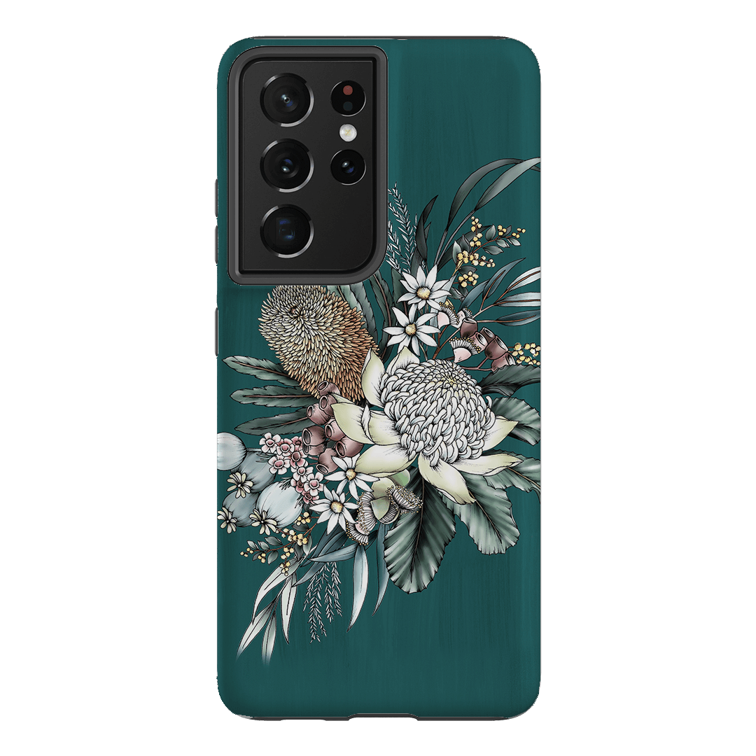 Teal Native Printed Phone Cases Samsung Galaxy S21 Ultra / Armoured by Typoflora - The Dairy