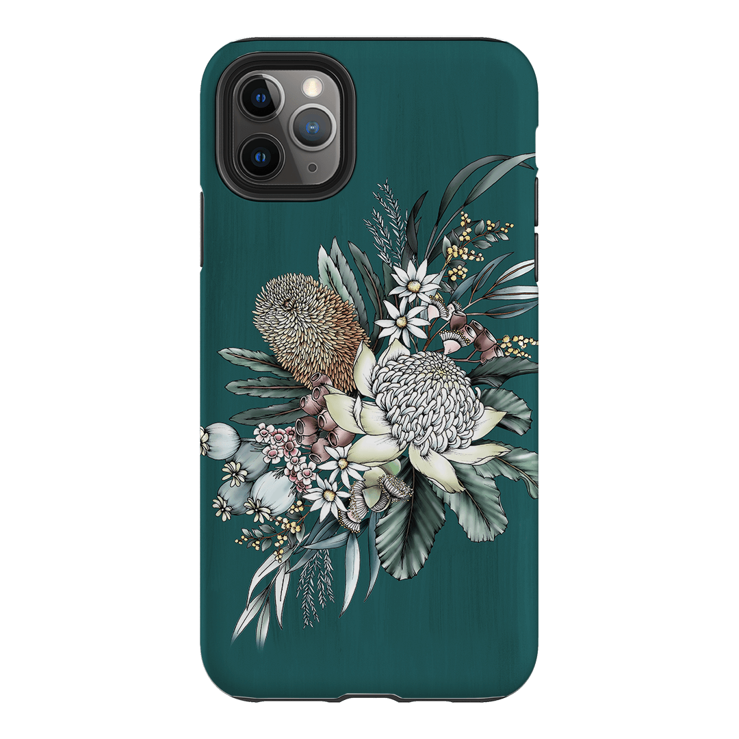Teal Native Printed Phone Cases iPhone 11 Pro Max / Armoured by Typoflora - The Dairy